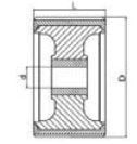 Kielrolle blau - 128x75 mm - 20,5 mm Nabendurchmesser - Image 4