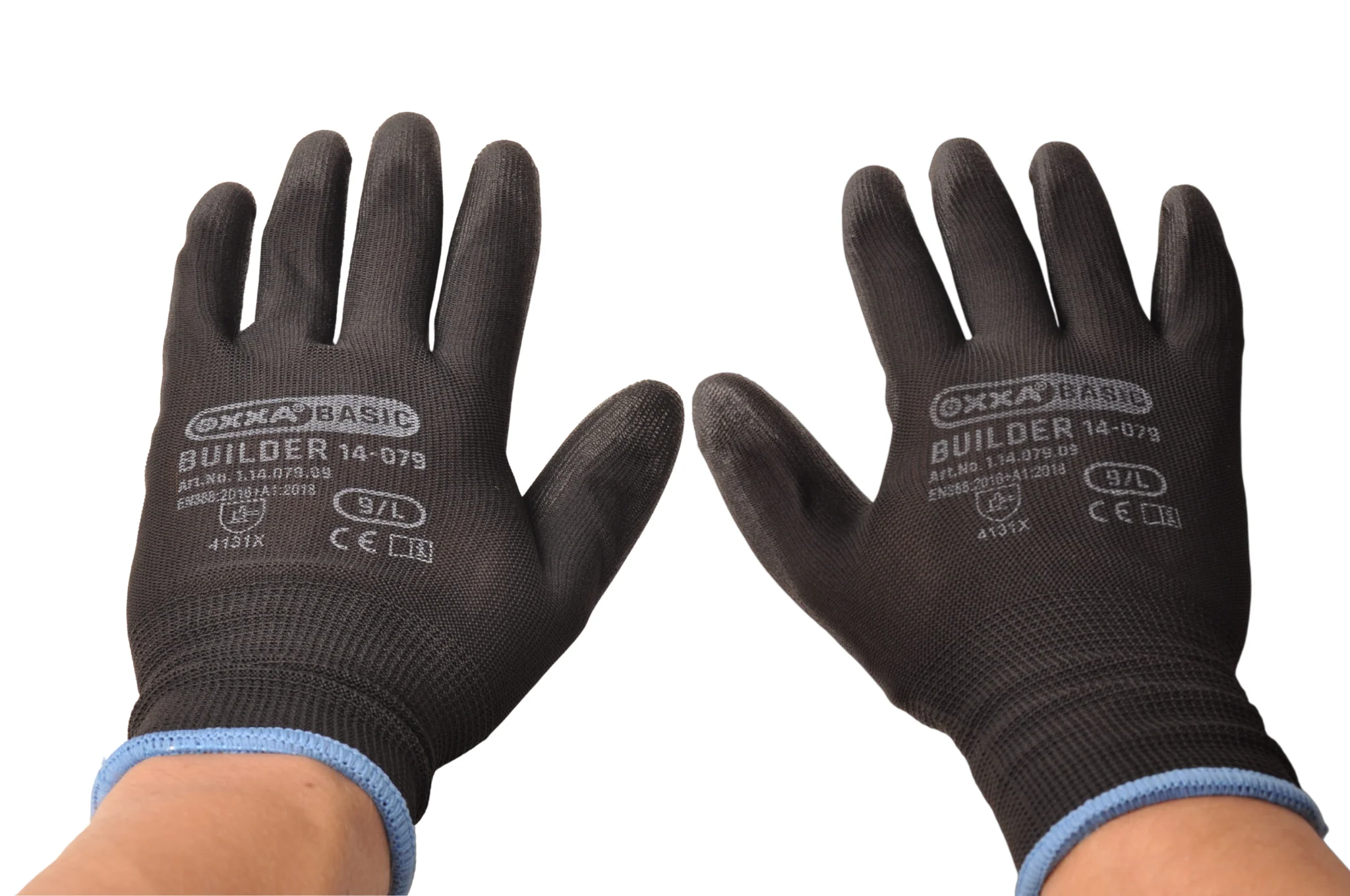 12er-Set PU-Flex-Griffhandschuhe mit belüftetem Rücken