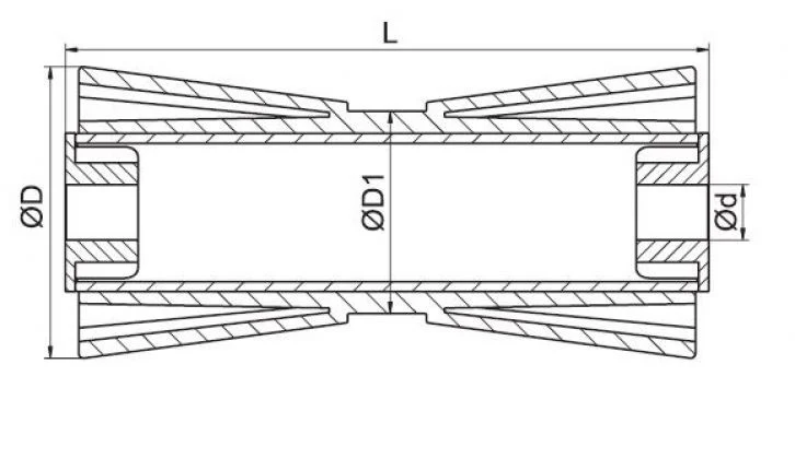 Kielrolle gelb - 194x61 mm - Nabendurchmesser 17 mm - Image 5