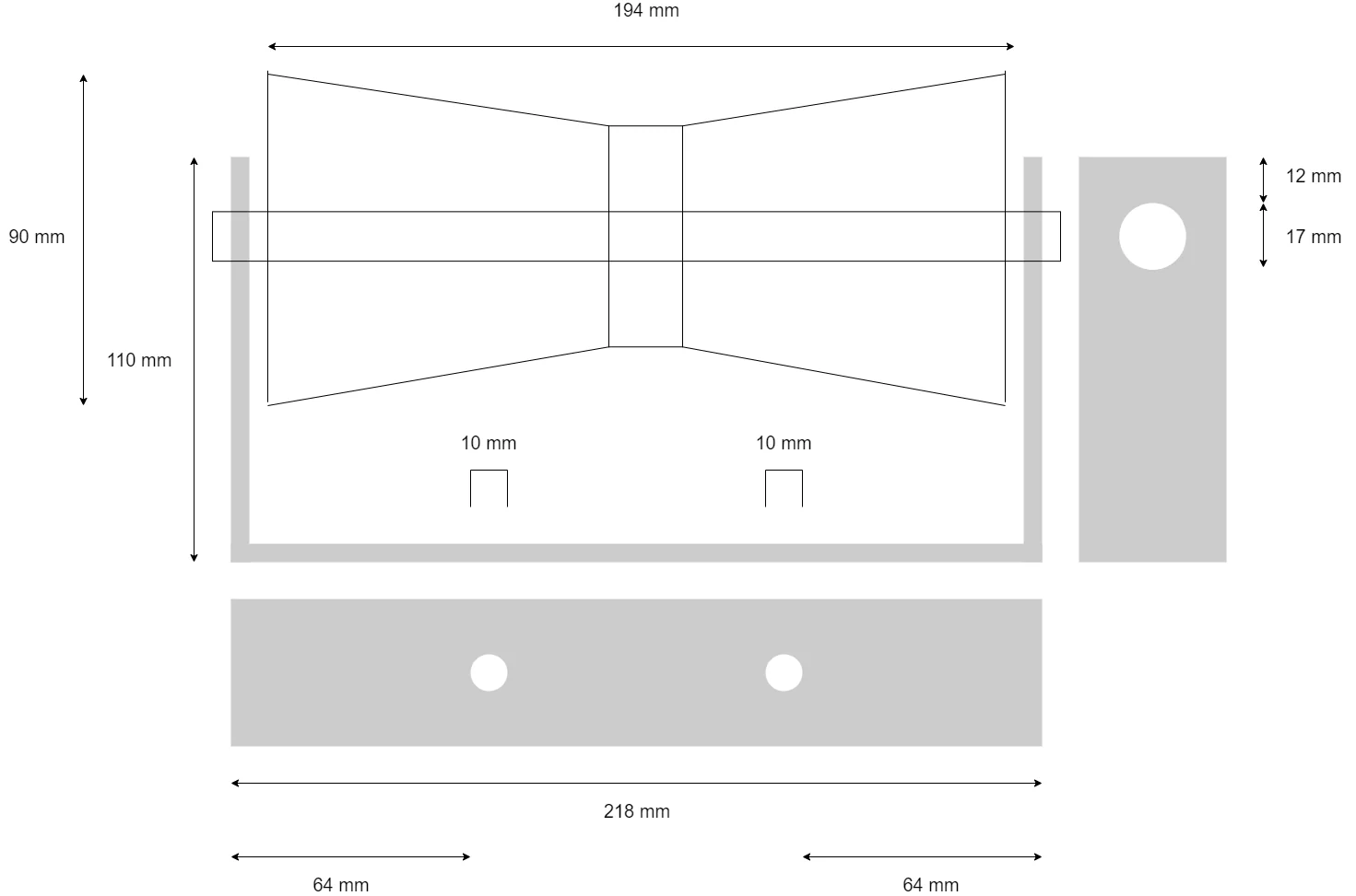 Kielrollensatz - 194x90 mm - blau - komplett auf Träger - Image 5