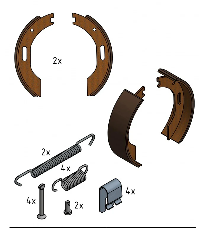 Aftermarket BPW Bremsbacken - Bremstyp S 2005-7 RASK - Image 7