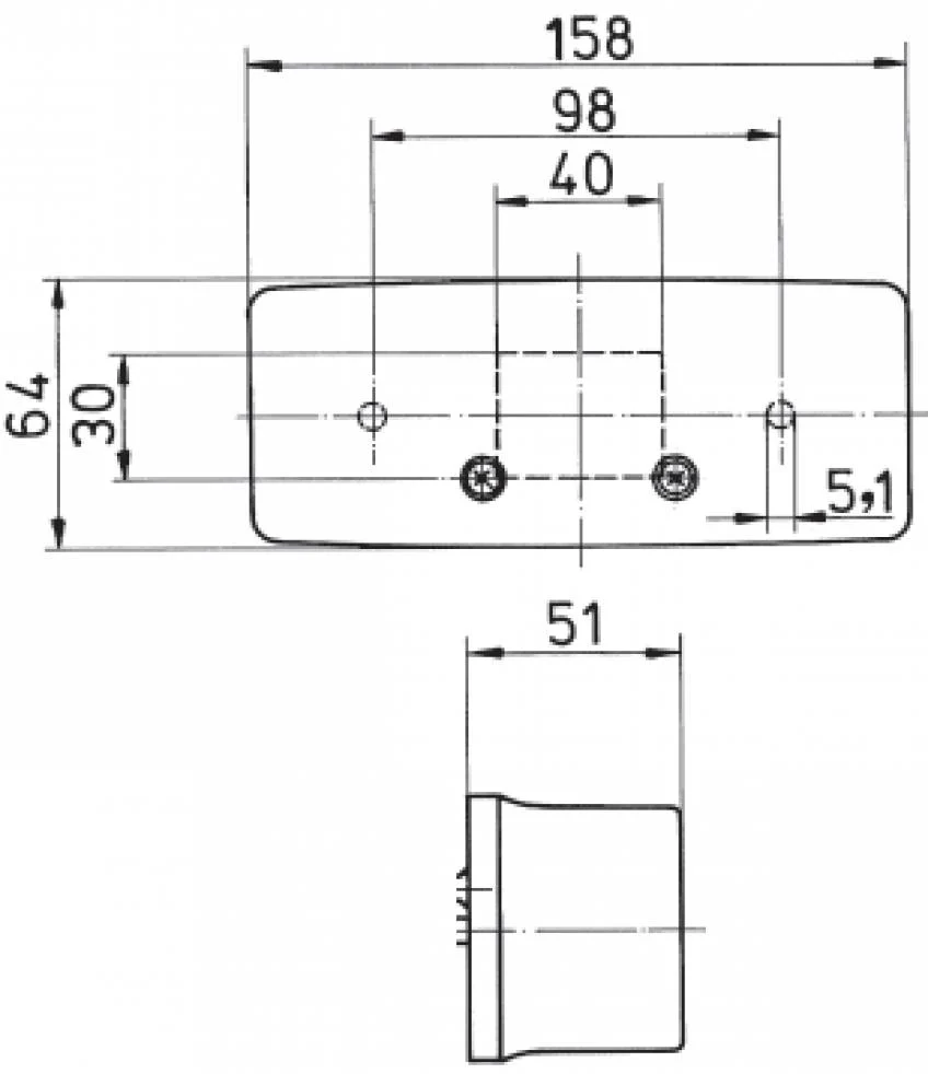 Anhänger Rückleuchte - Jokon - 3-Kammer - rechts - 158x64x51 mm - inklusive Kennzeichenbeleuchtung - Image 5