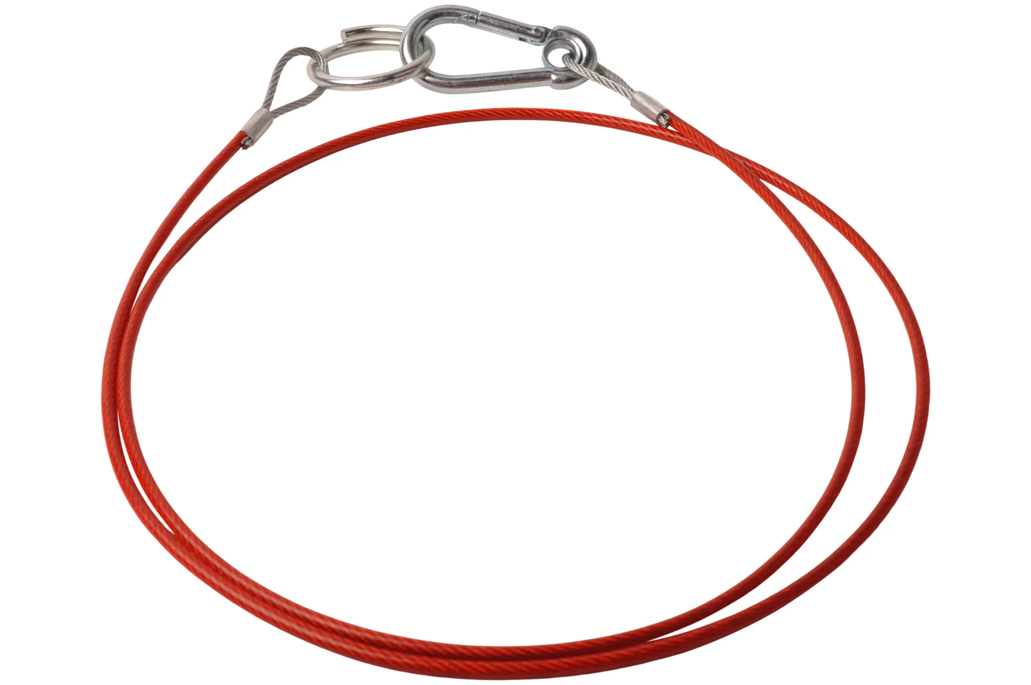 Abreißseil 140 cm Klemmhaken + Ring (rot) - Image 5