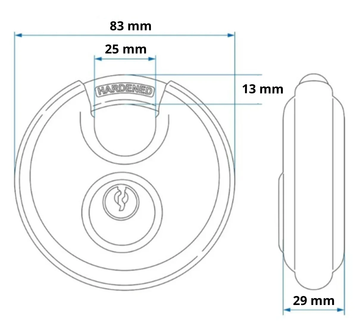 Abus Vorhängeschloss Fixed Lock - Premium-Diskusschloss - inklusive 2 Schlüssel - Image 4