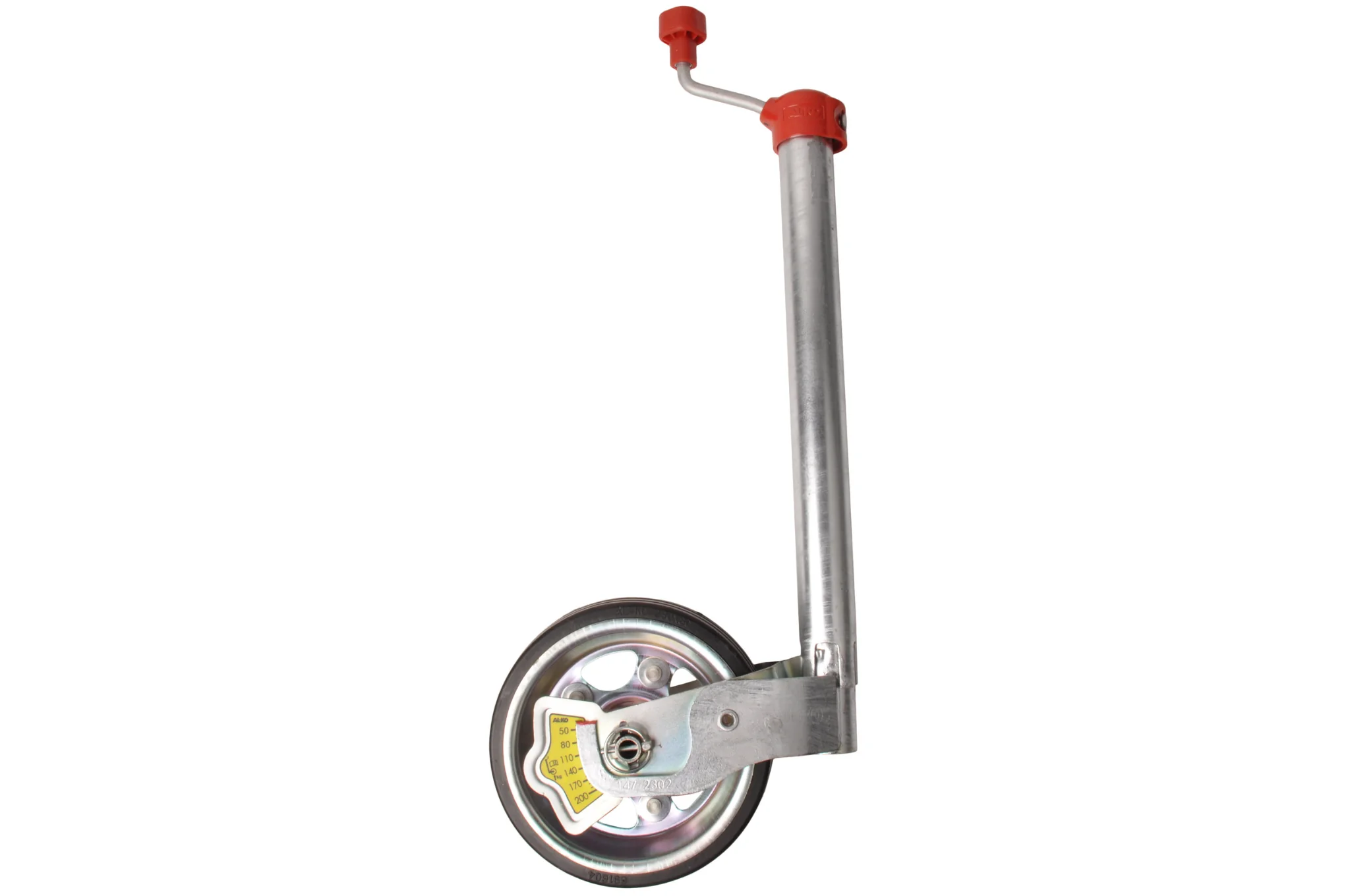 Stützrad AL-KO - 48 mm - Tragfähigkeit: 300 kg - Stahlfelge und Vollgummirad - inklusive Kurbel mit Drucklager und Kugeldruckmanometer - Image 2