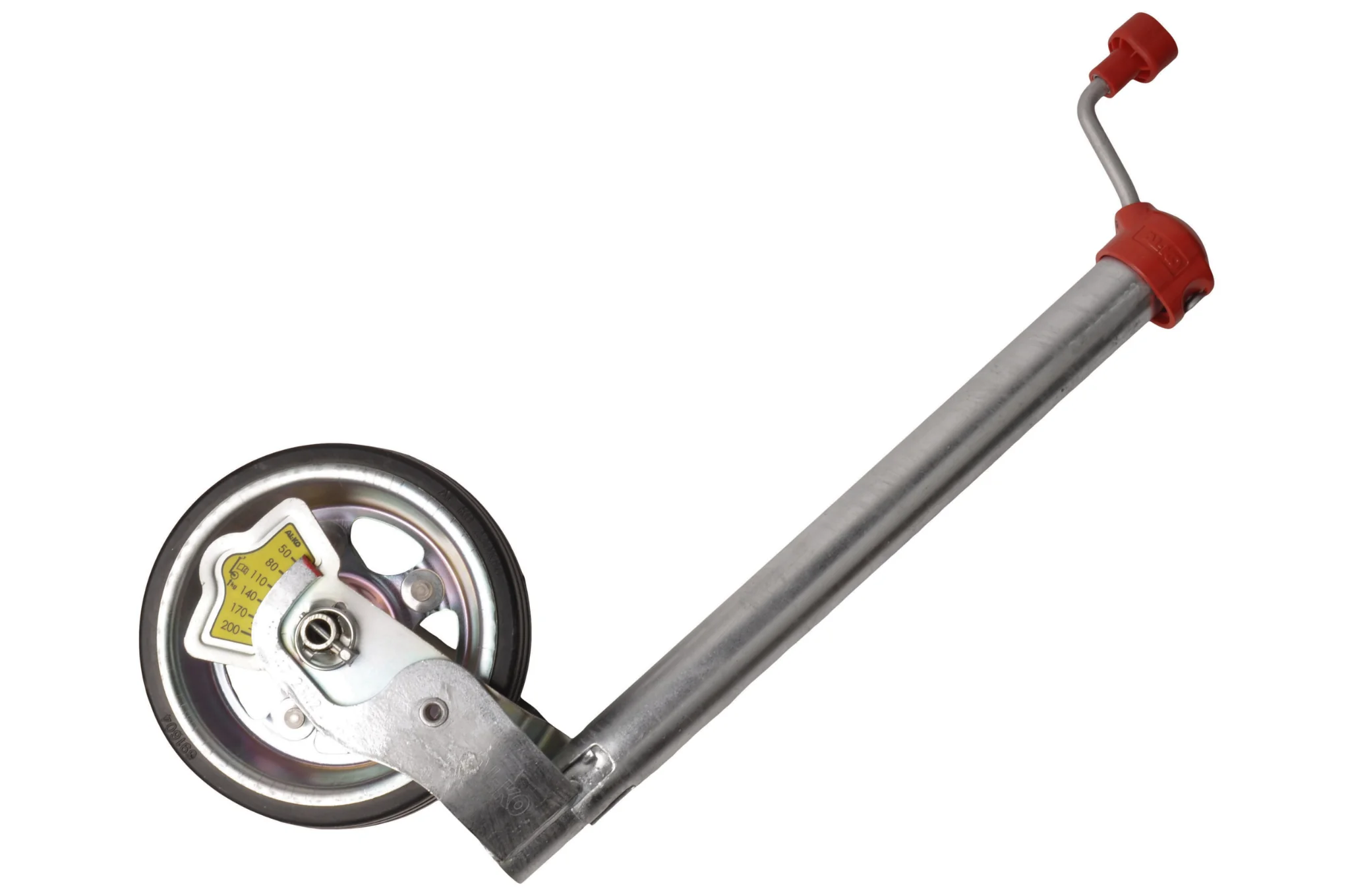 Stützrad AL-KO - 48 mm - Tragfähigkeit: 300 kg - Stahlfelge und Vollgummirad - inklusive Kurbel mit Drucklager und Kugeldruckmanometer - Image 3