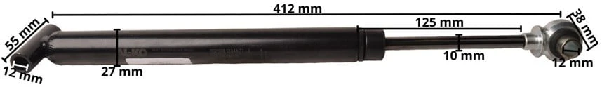 AL-KO Auflaufbremsdämpfer - 351ZA - verlängerte Länge 412 mm - Image 5