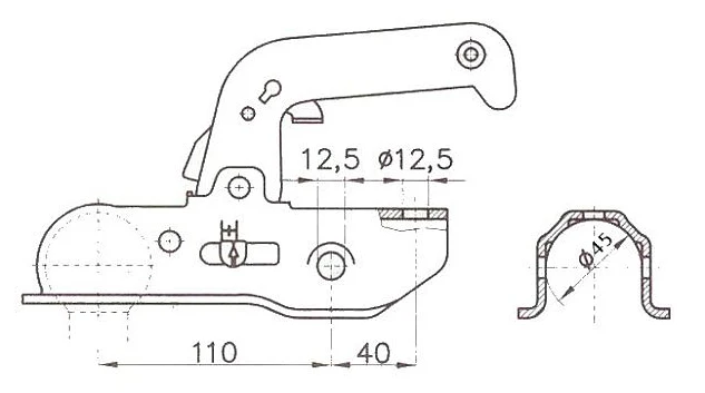 Albe - EM220RA - rund 45 mm - 2200 kg - gebremste Kugelkupplung - Image 5