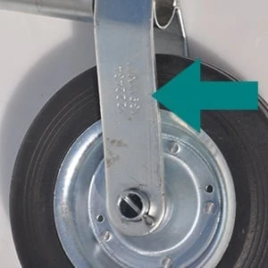 Stützrad Compact AL-KO - 48 mm - Tragfähigkeit: 150 kg - Kunststofffelge mit Vollgummirad - Image 7