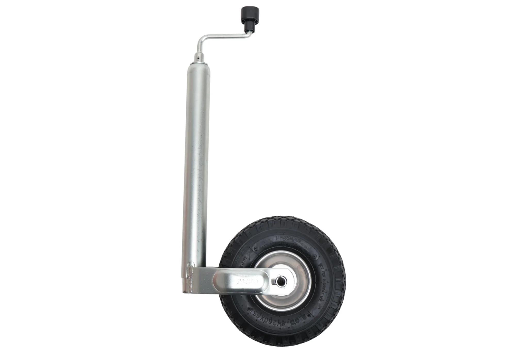 Stützrad Plus AL-KO - rund  48 mm - Tragfähigkeit: 120 kg - extra lang - Stahlfelge mit Luftreifen (260 x 85)