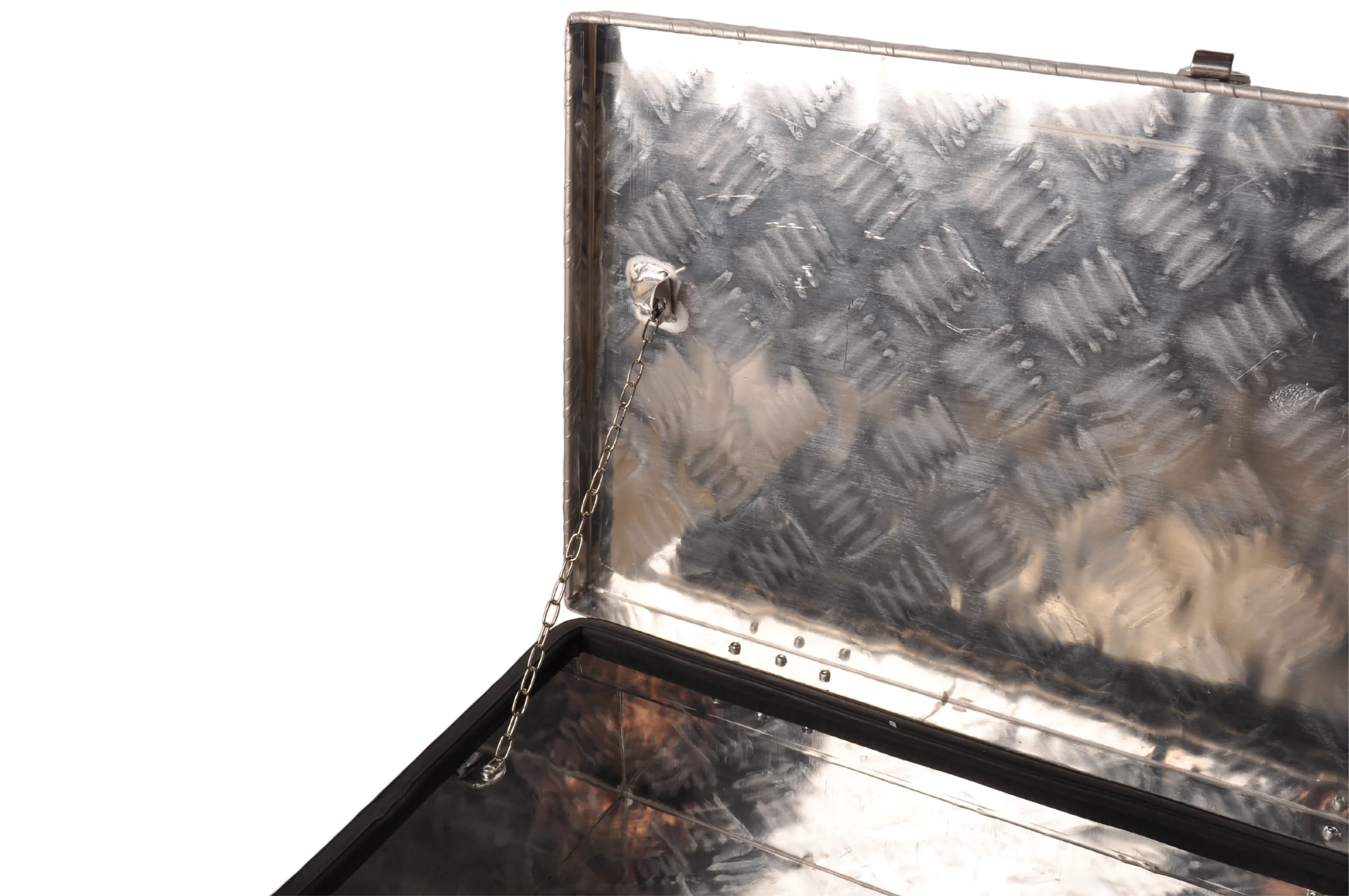 Aluminium Deichselbox 1200x380x195 mm - 2.5 mm Wandstärke - ideal für Plateauwagen und Autotransporter - wasser- und staubdicht - mit Spannverschluss - Image 10