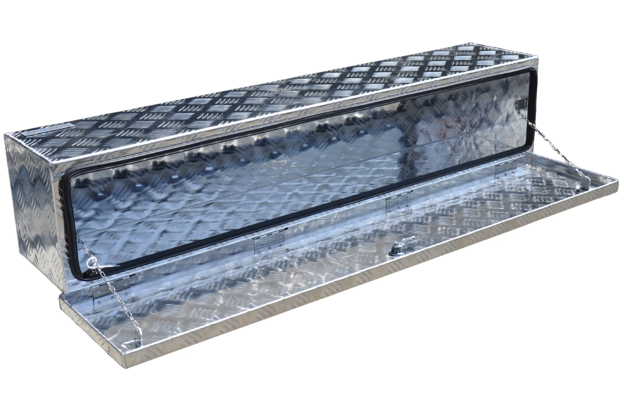 Aluminium Deichselbox aus Riffelblech - 1250x250x250 mm - Image 12