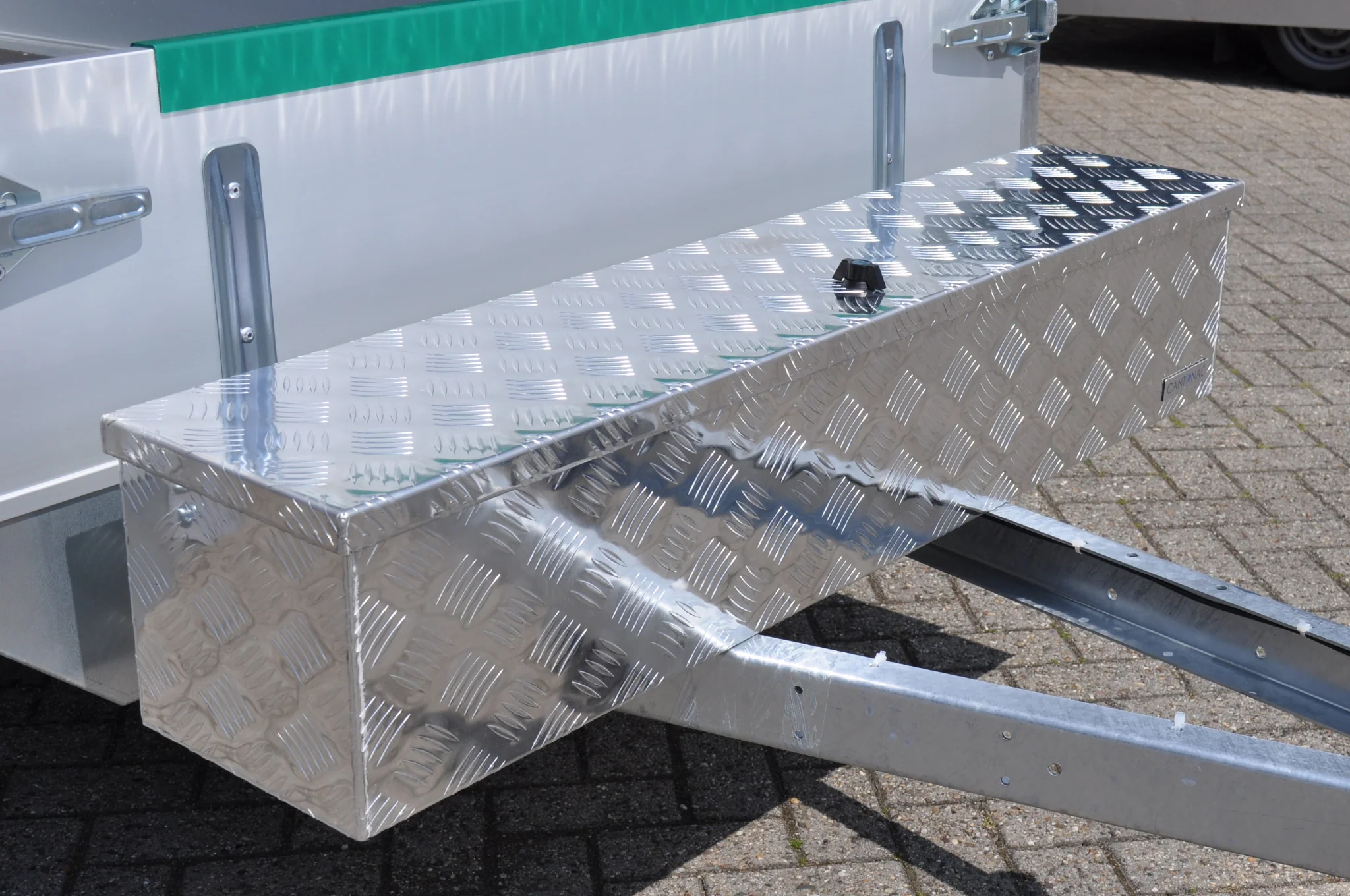 Aluminium Deichselbox aus Riffelblech - 1250x250x250 mm - Image 2