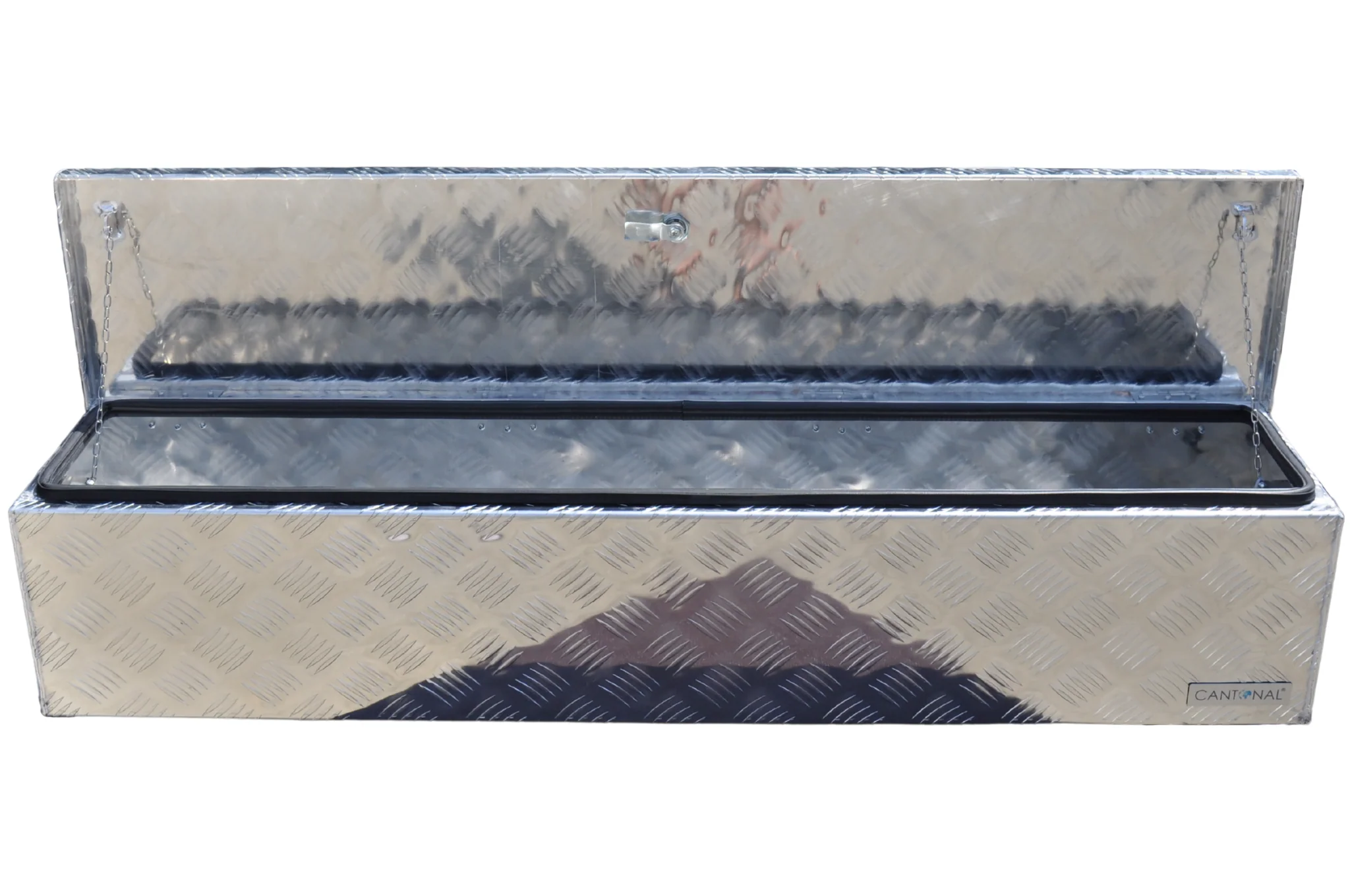 Aluminium Deichselbox aus Riffelblech - 1250x250x250 mm - Image 3