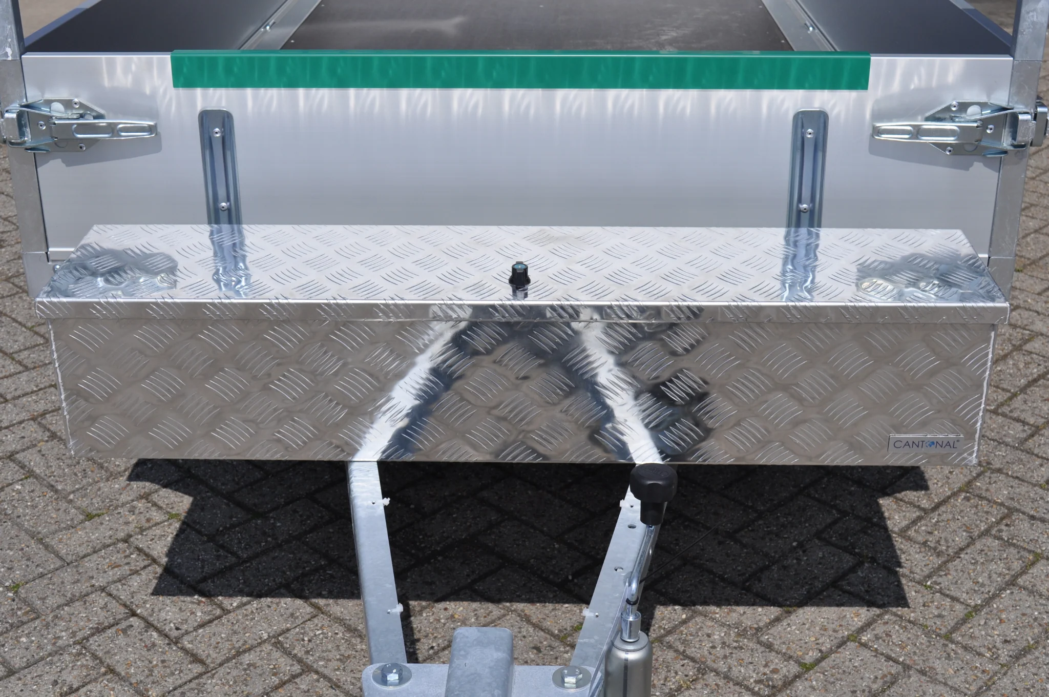 Aluminium Deichselbox aus Riffelblech - 1250x250x250 mm - Image 4