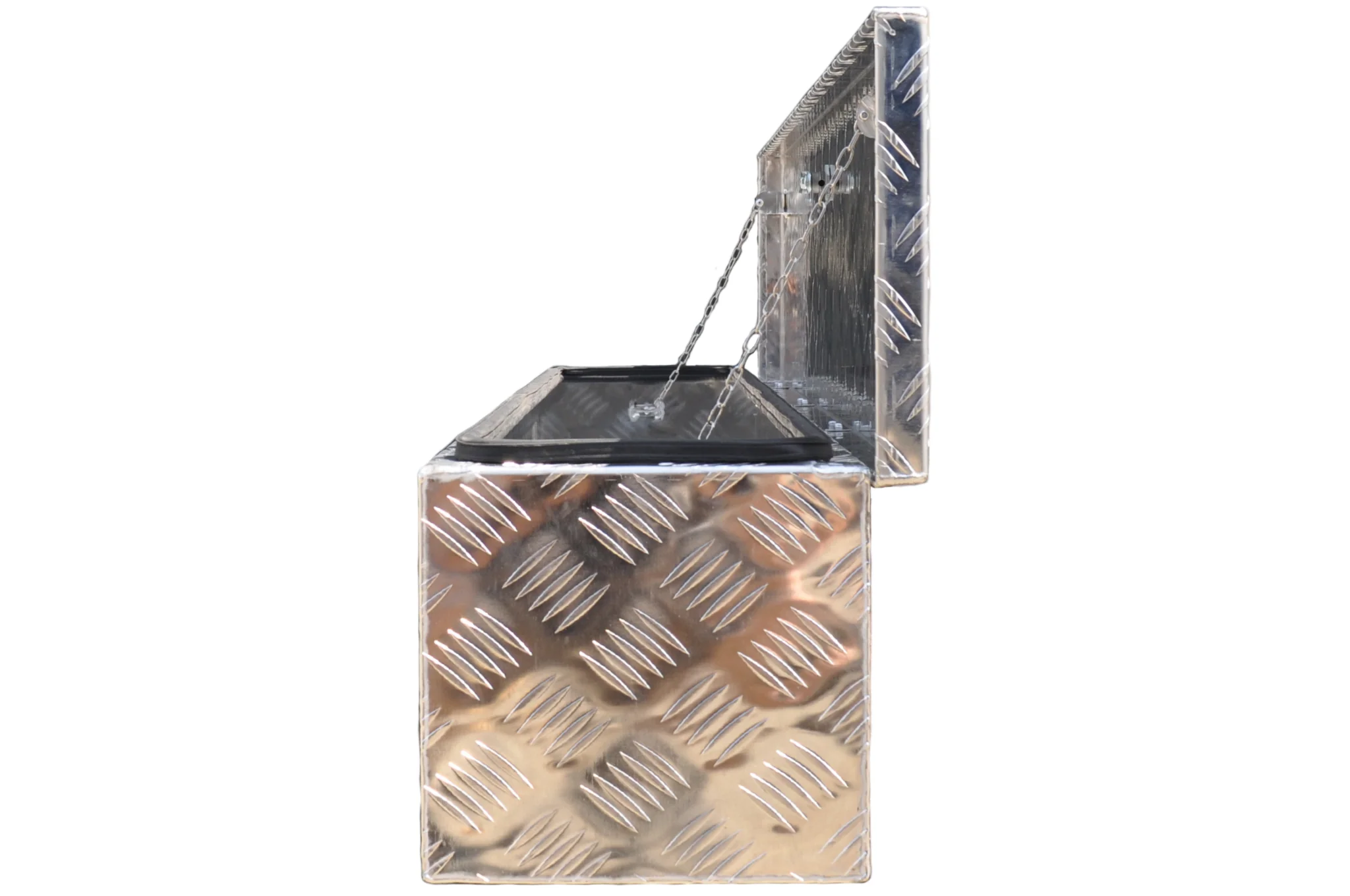 Aluminium Deichselbox aus Riffelblech - 1250x250x250 mm - Image 8