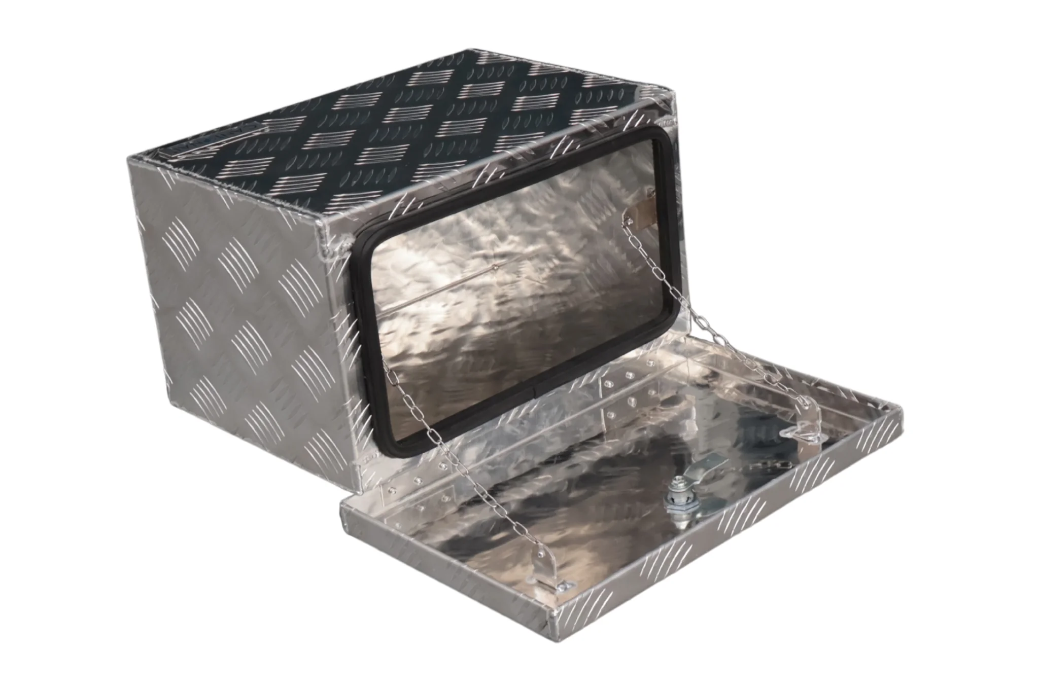 Aluminium-Deichselbox aus Riffelblech - 400×240×300 mm - Image 3