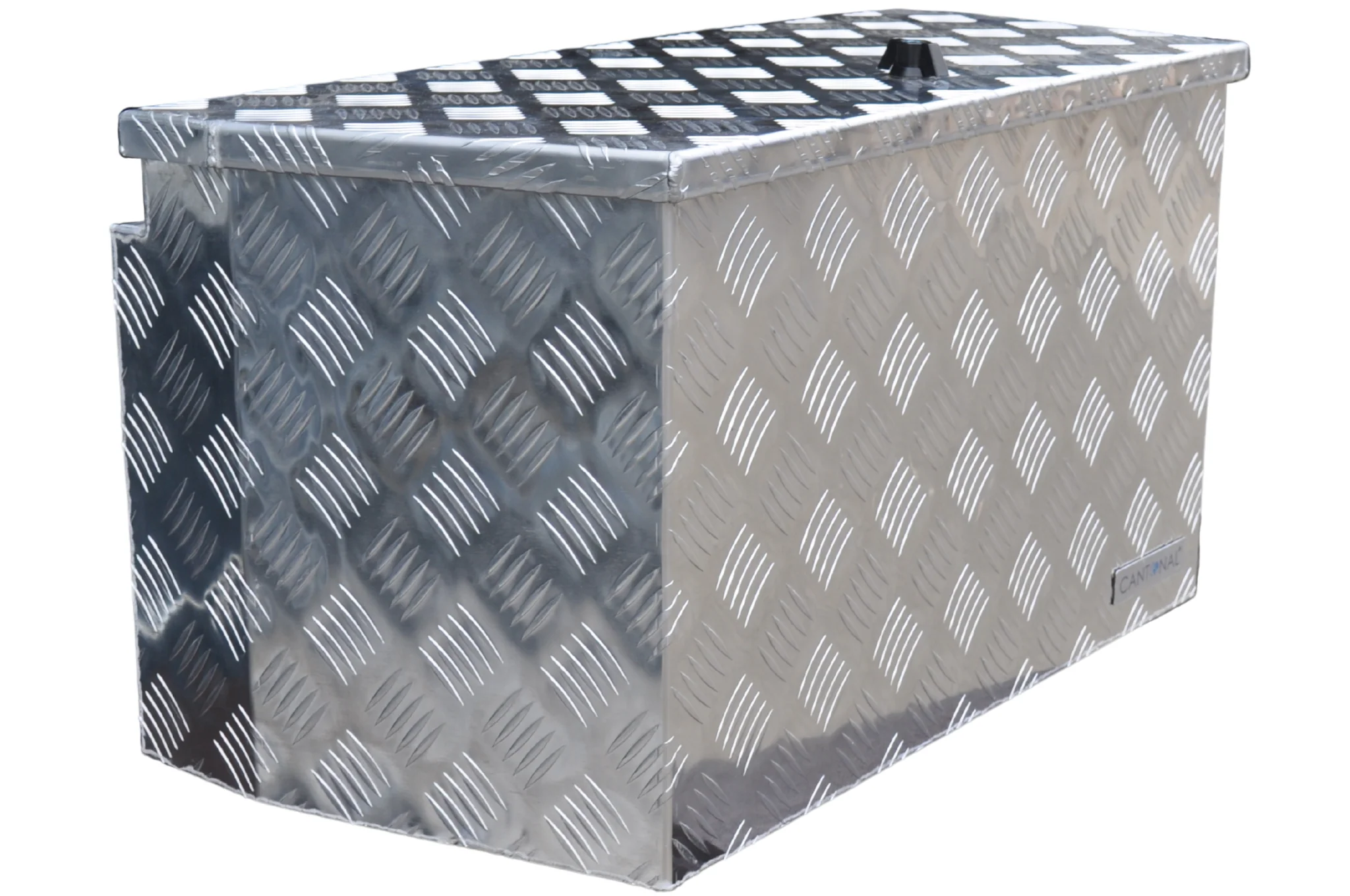 Aluminium Deichselbox aus Riffelblech 760x380x400 mm
