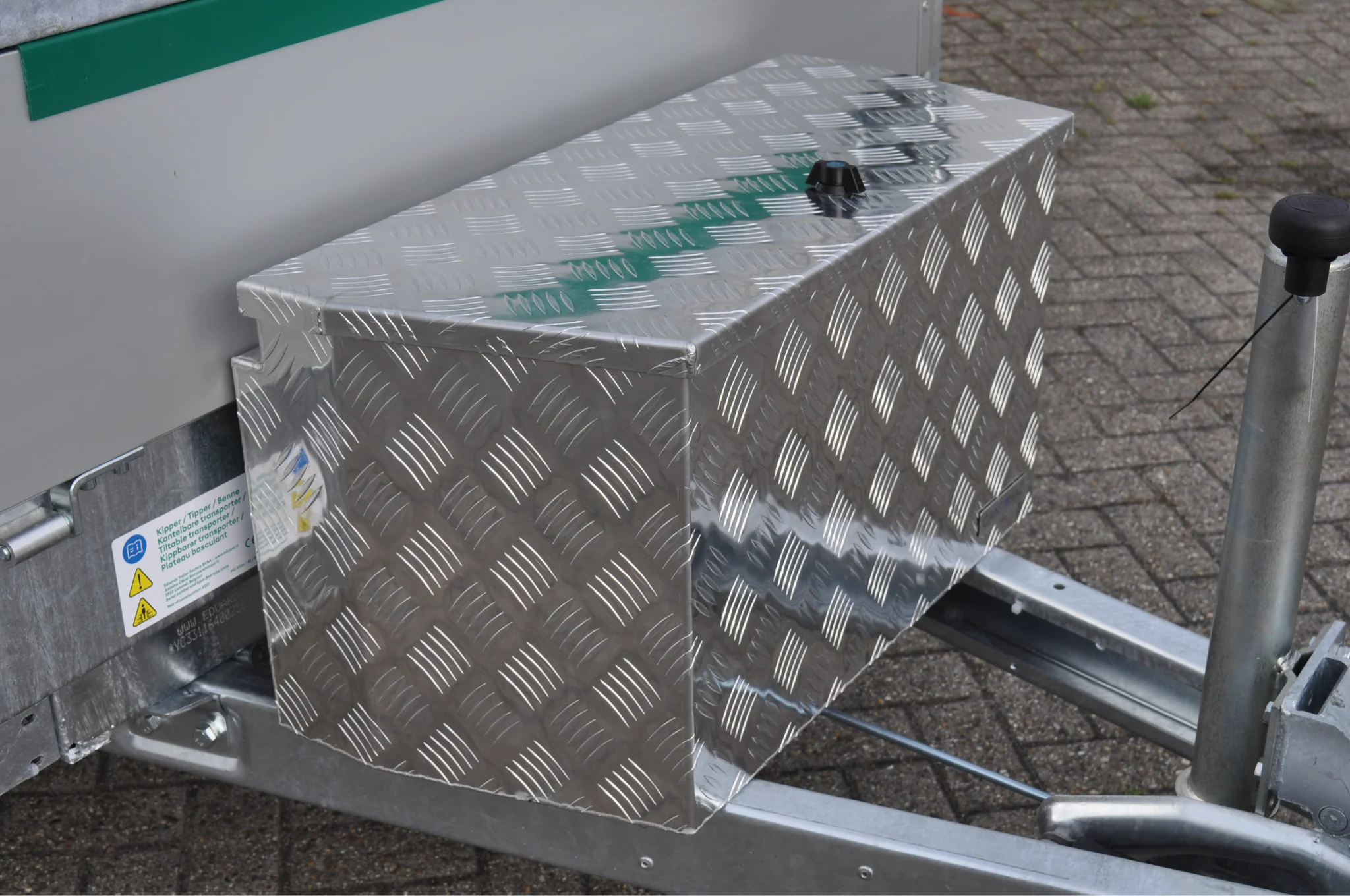 Aluminium Deichselbox aus Riffelblech 760x380x400 mm - Image 2