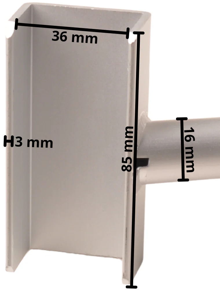 Aluminium Flachplanenhalterung verstellbar 135–215 cm - Image 8