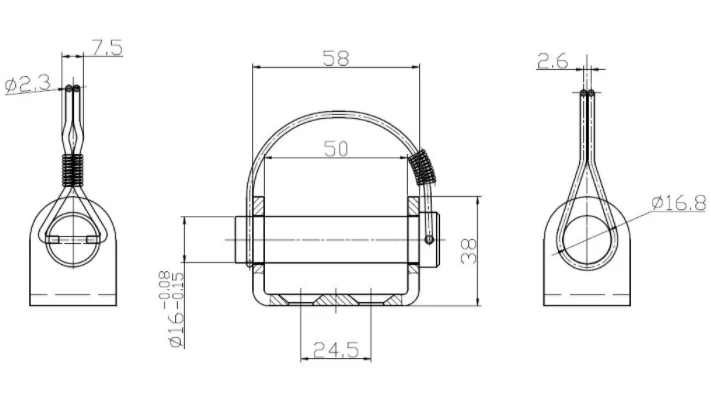 Anschraubbarer Scharnierhalter + Sicherungsstift für Bordwandscharnier - Image 5