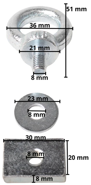 Anssems Befestigungsösen 10x M8 - Image 9