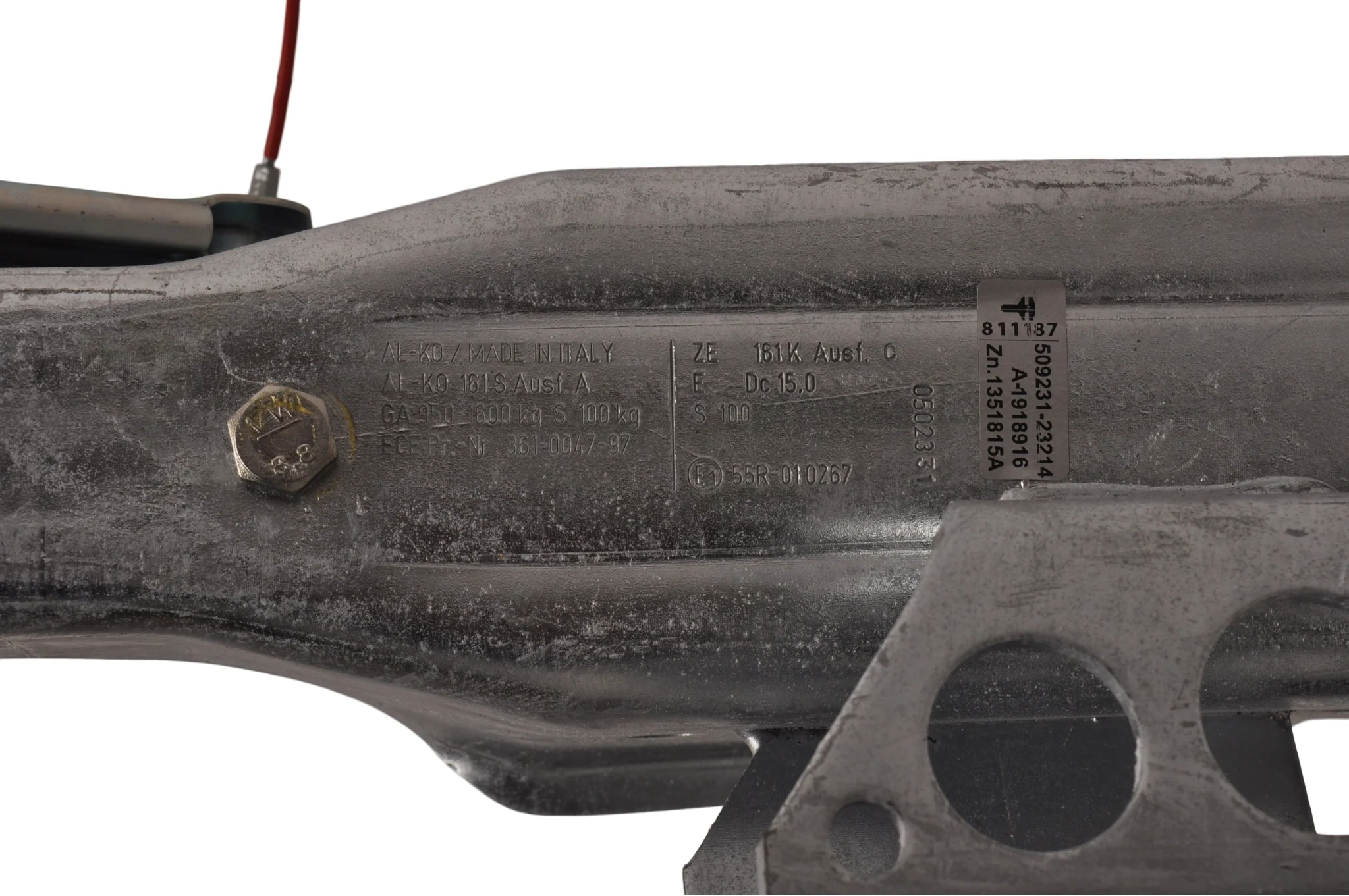 AL- KO Auflaufeinrichtung für Anhänger - 161S - maximale Anhängelast: 1600kg - Vierkantrohr anschluss: 100 mm - inkl. Stützrad-Konsole - Image 6