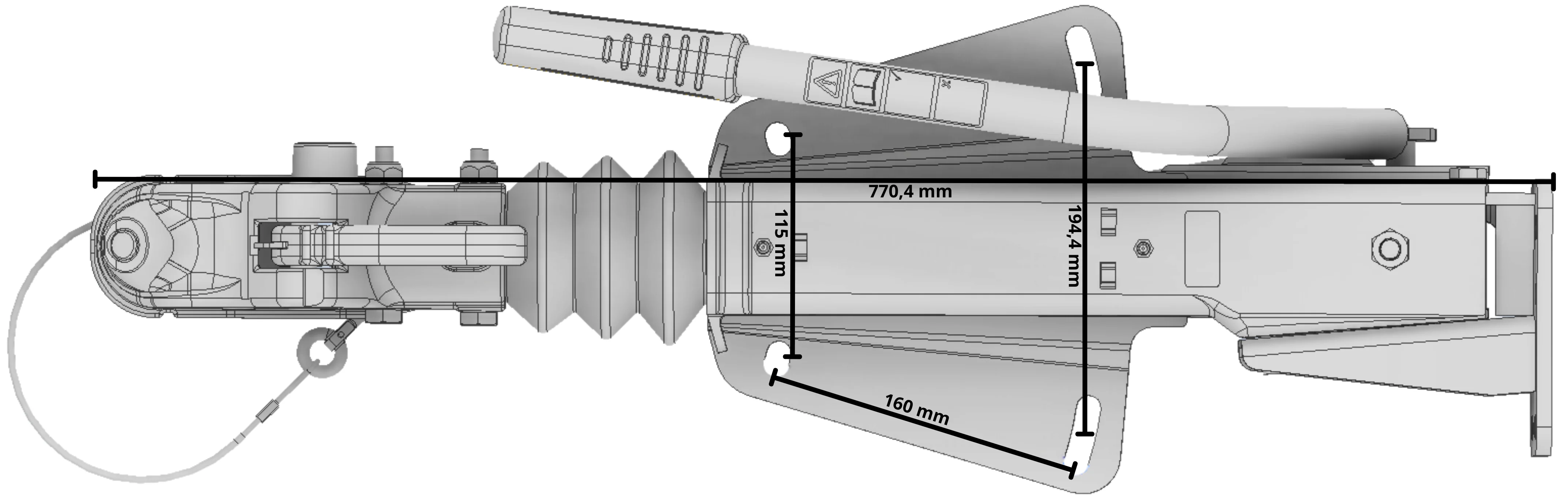 AL- KO Auflaufeinrichtung für Anhänger - 251G - maximale Anhängelast: 3000 kg - V-Deichselanschluss - Aufbau - Image 8