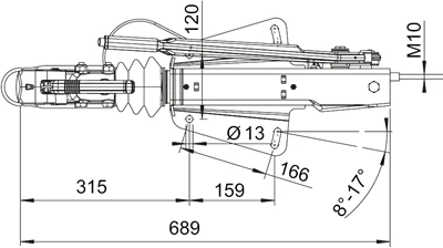 AL- KO Auflaufeinrichtung für Anhänger - 251S - maximale Anhängelast: 2600 kg - V-Deichselanschluss - Unterbau - Image 12