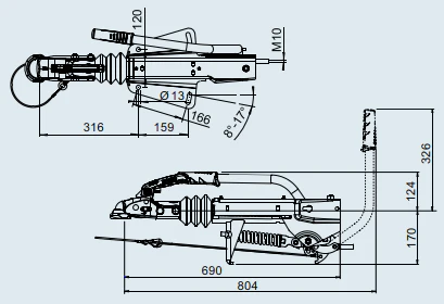 AL- KO Auflaufeinrichtung für Anhänger - 251S - maximale Anhängelast: 2700 kg - V-Deichselanschluss - Unter- & aufbau - Image 8