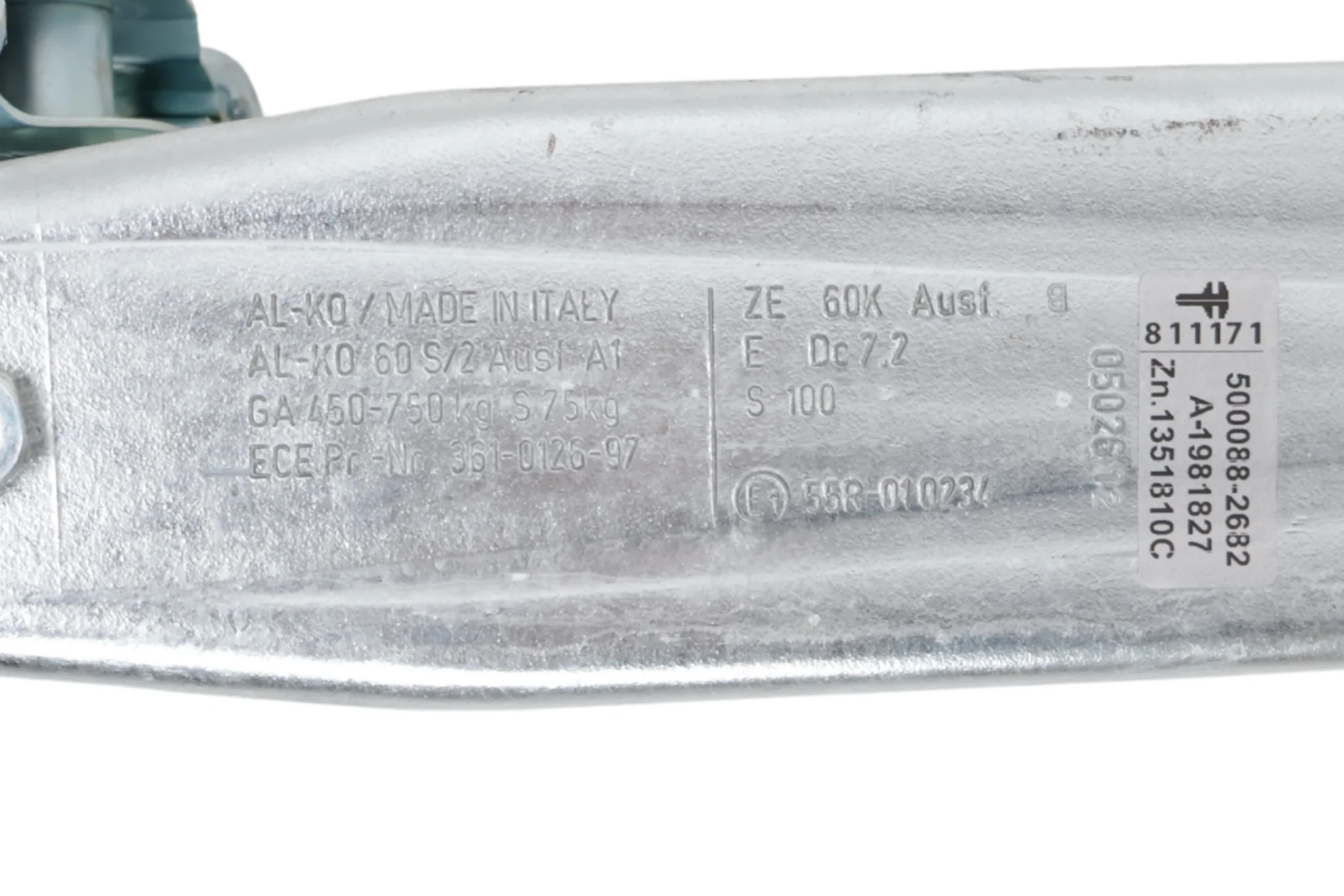 AL- KO Auflaufeinrichtung für Anhänger - 60S/2 - maximale Anhängelast: 750 kg - Vierkantrohr anschluss: 70 mm - inkl. Stützrad-Konsole - Image 3
