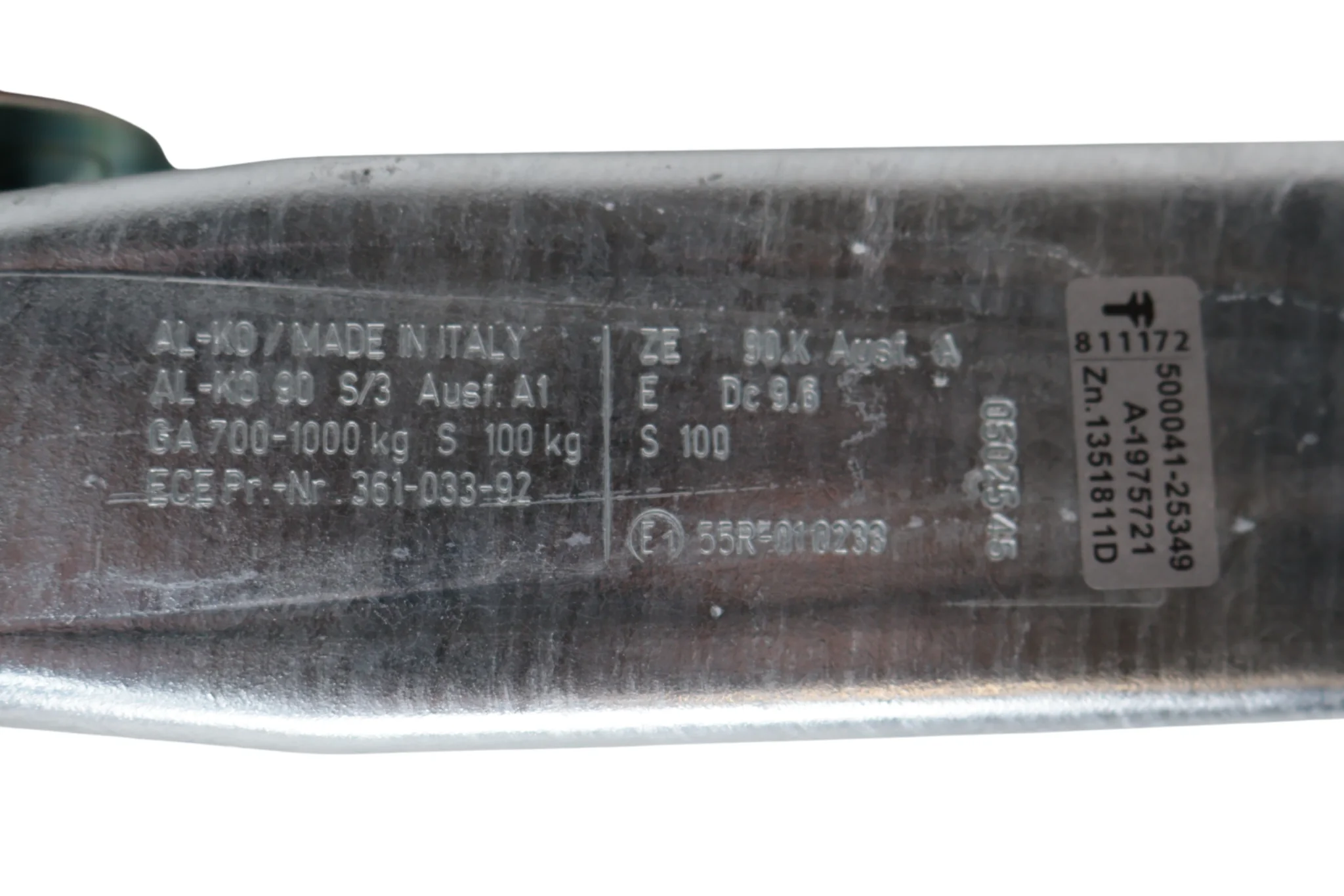 AL- KO Auflaufeinrichtung für Anhänger - 90S/3-R4 - maximale Anhängelast: 1000kg - Vierkantrohr anschluss: 60 mm - inkl. Stützrad-Konsole - Image 3
