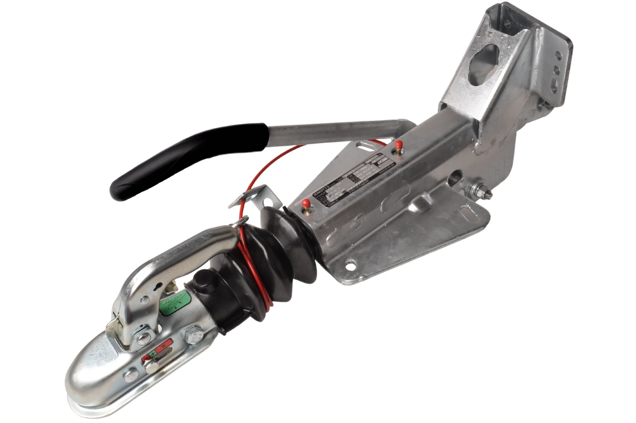 Knott Auflaufeinrichtung für Anhänger - KF13-C mechanisch - maximale Anhängelast: 1300 kg - V-Deichselanschluss - inkl. Stützrad-Konsole