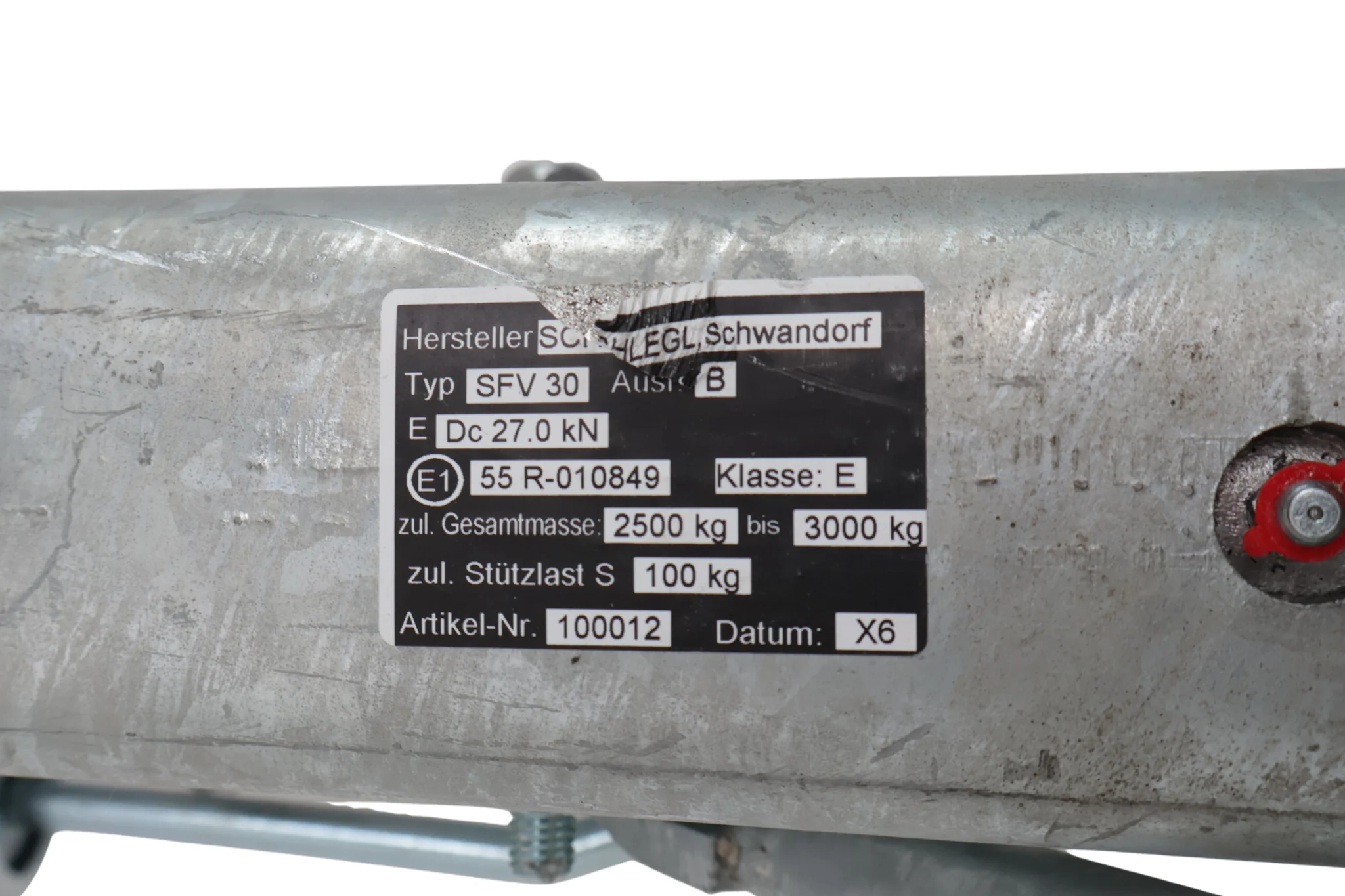 Schlegl Auflaufeinrichtung für Anhänger - SFV30 - maximale Anhängelast: 3000 kg - V-Deichselanschluss - Image 3