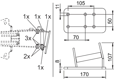 Auflaufbremse Stützradkonsole für den AL-KO 2,8VB / 1-C - Image 7