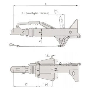 BPW Auflaufeinrichtung für Anhänger - ZAF3.0-3 - maximale Anhängelast: 2800 kg - inkl. Stützrad-Konsole - Typ 48.44581200 - Image 7