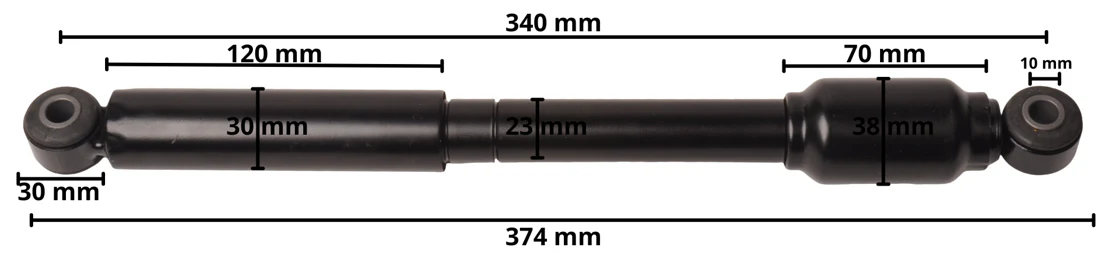 Auflaufdämpfer 120SR-B, Länge 340 mm - Image 5