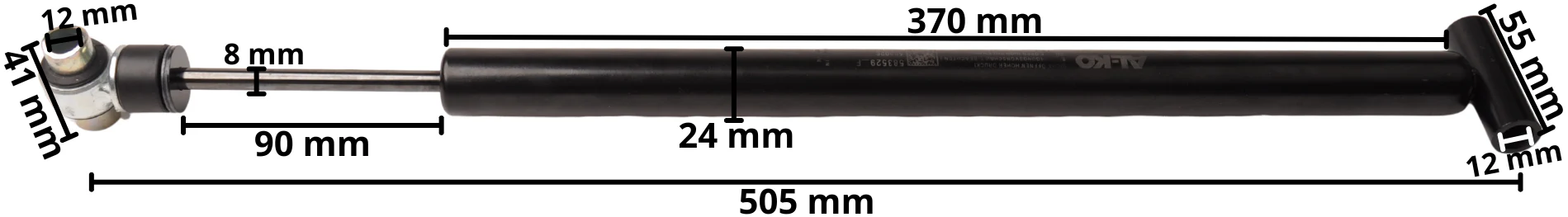 Auflaufdämpfer 131 R ab 1993 Länge 505 mm - Image 5