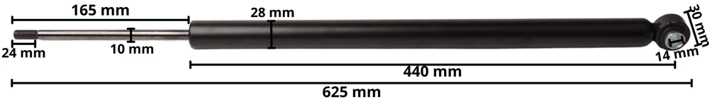 Auflaufdämpfer 2.8VB Länge 605 mm - Image 5