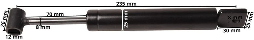 Auflaufdämpfer PAV/ SR2.0 Version M Länge 235mm - Image 5