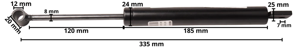 Auflaufdämpfer PAV/ SR2.7 Version MX Länge 335mm - Image 5