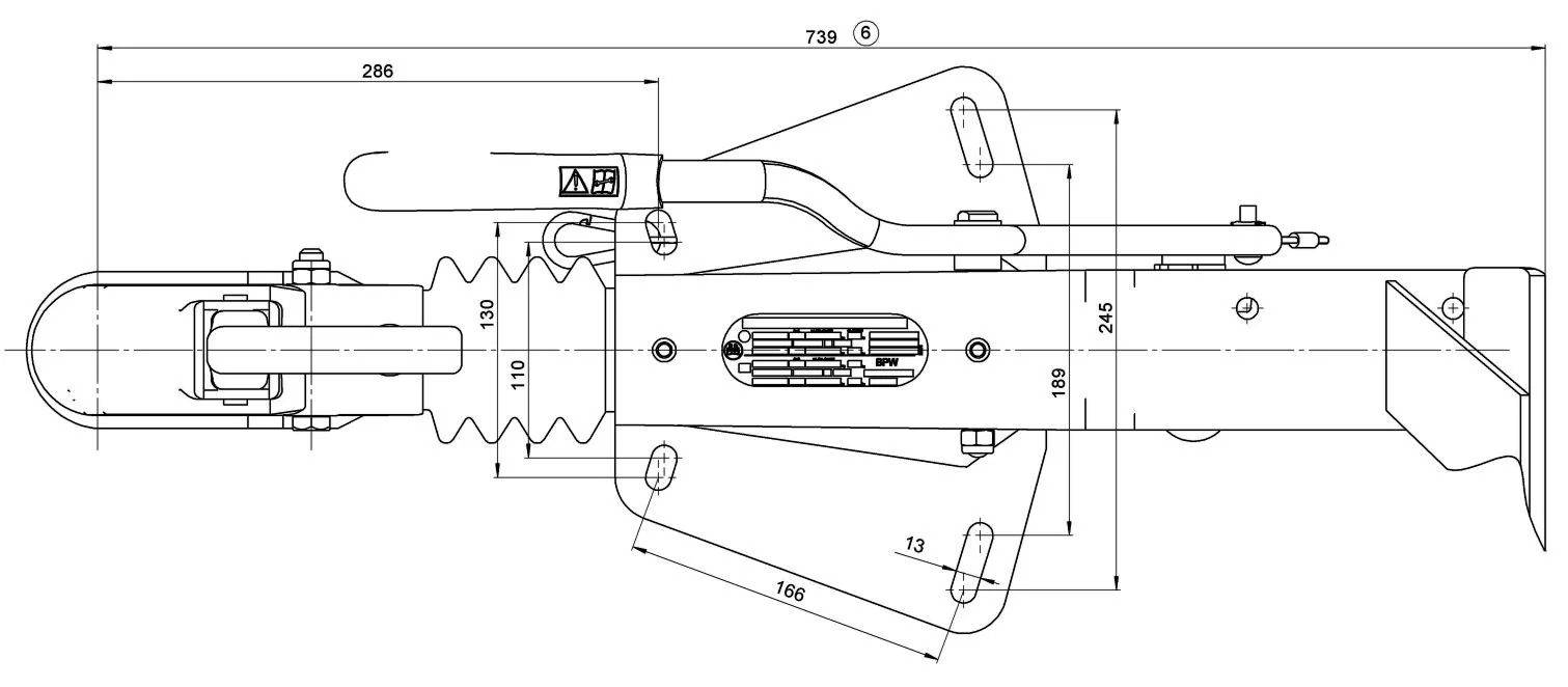 BPW Auflaufeinrichtung für Anhänger - ZAF2,0-3 - maximale Anhängelast: 2000 kg - inkl. Stützrad-Konsole - Aufbau - Image 9