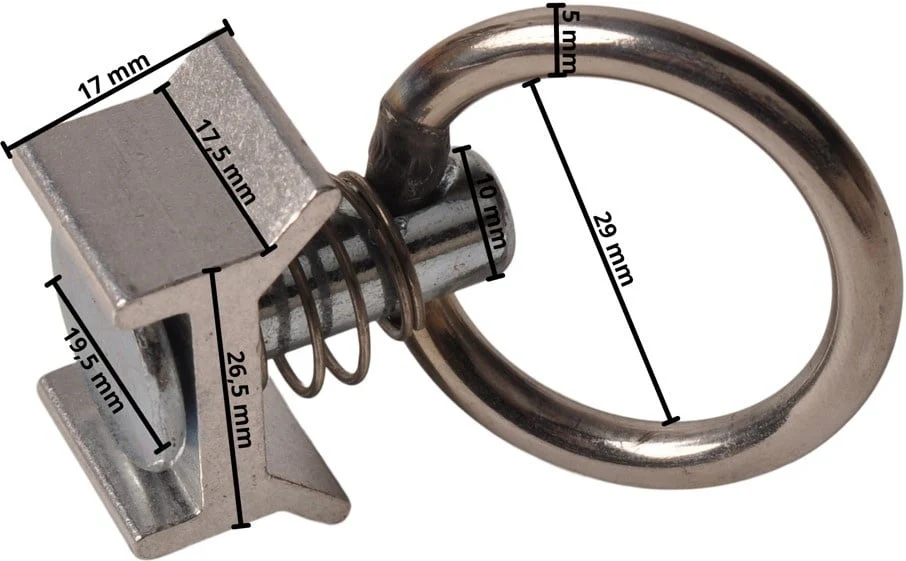Befestigungsöse für Schiene mit Feder 900 DaN - Image 6