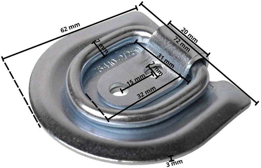 Befestigungsring zum Anschrauben 72x62x10 mm - Satz von 4 Stück - Image 7