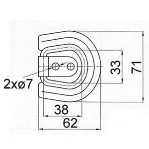 Befestigungsring zum Anschrauben 71x62x10 mm - Image 5