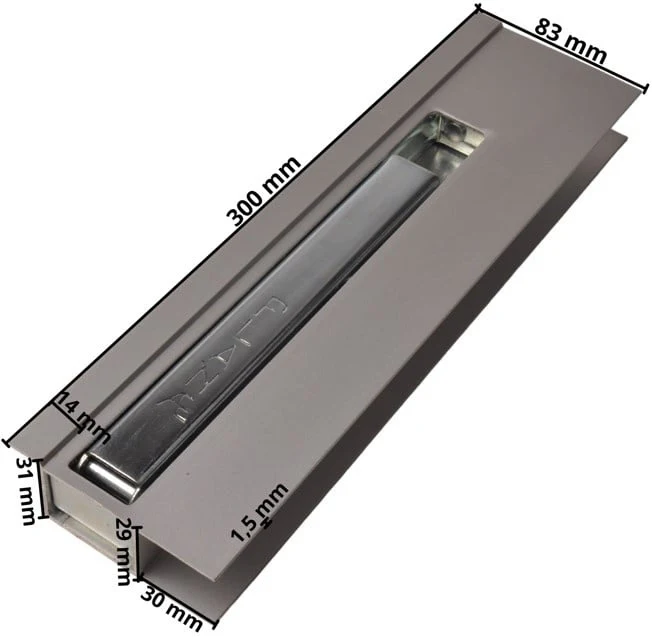 Bordwandverschluss 300 mm Alu Links ( Typ Anssems GT ) - Image 6