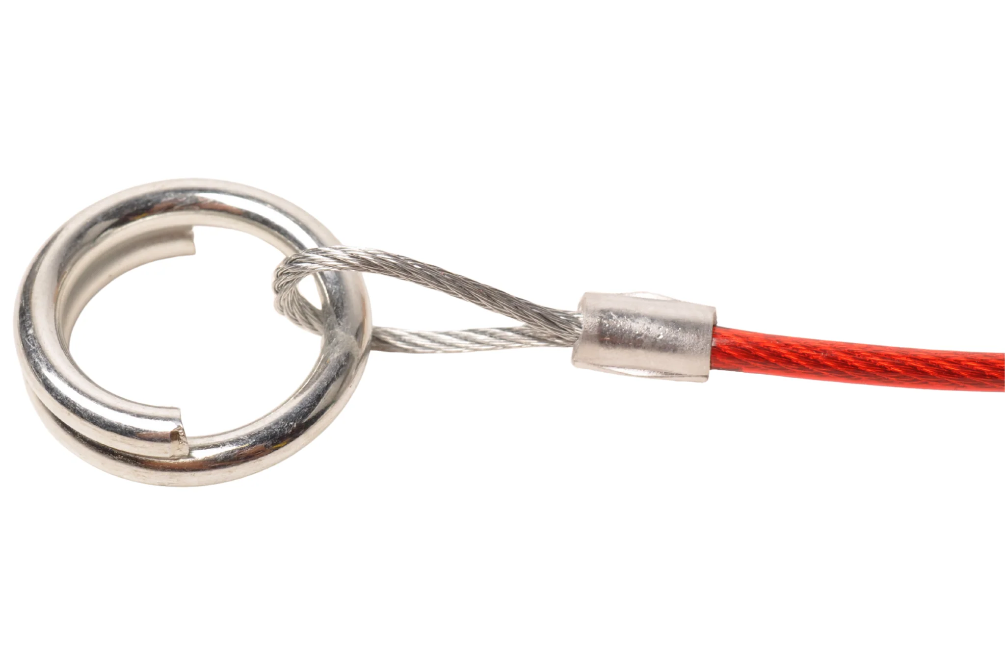 Bremsseil 100 cm Klemmhaken + Ring (Rot) - Image 5