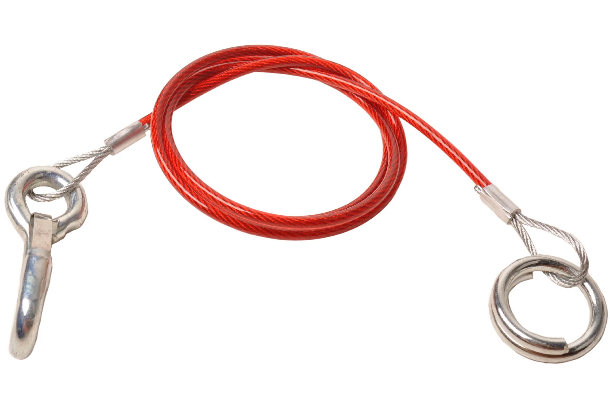 Bremsseil 100 cm Klemmhaken + Ring (Rot) - Image 6