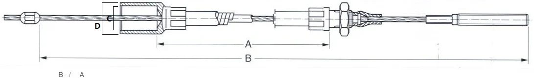 Bremsseil für anhänger 1200/1500 + Bremsseilöse + M8 Gewinde - Image 3