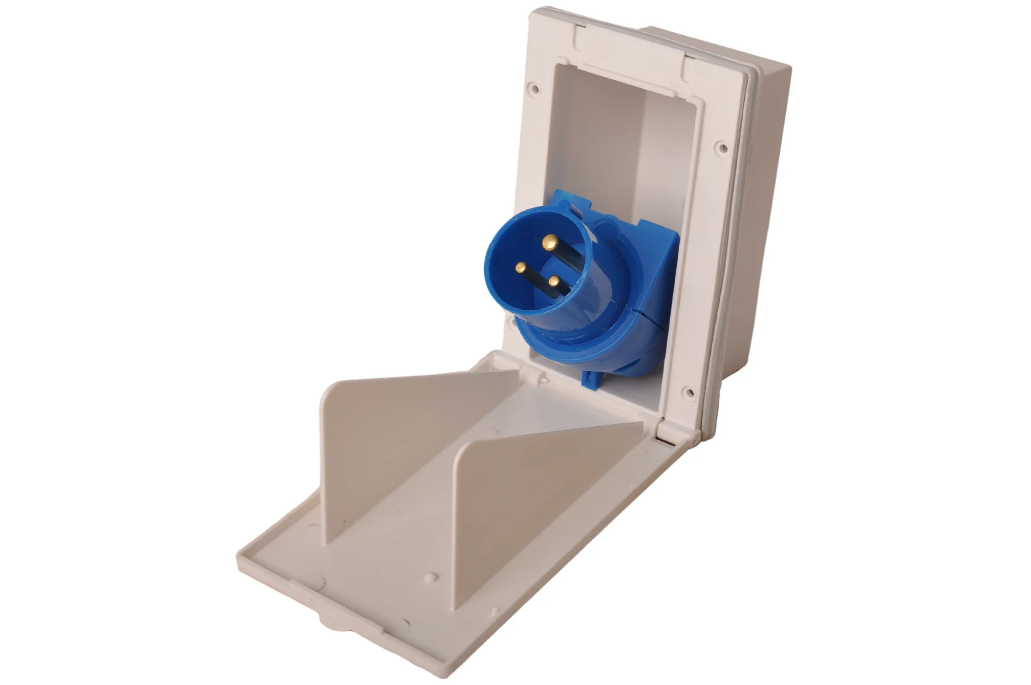 CEE-Stecker - rechteckig - 160x100 mm - weiß - Image 4